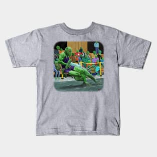 Lizard Wrestling Tournament Match Realistic Art Kids T-Shirt